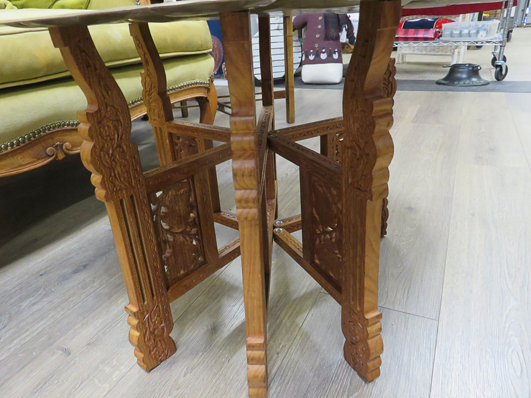 Moroccan Brass Tray Table