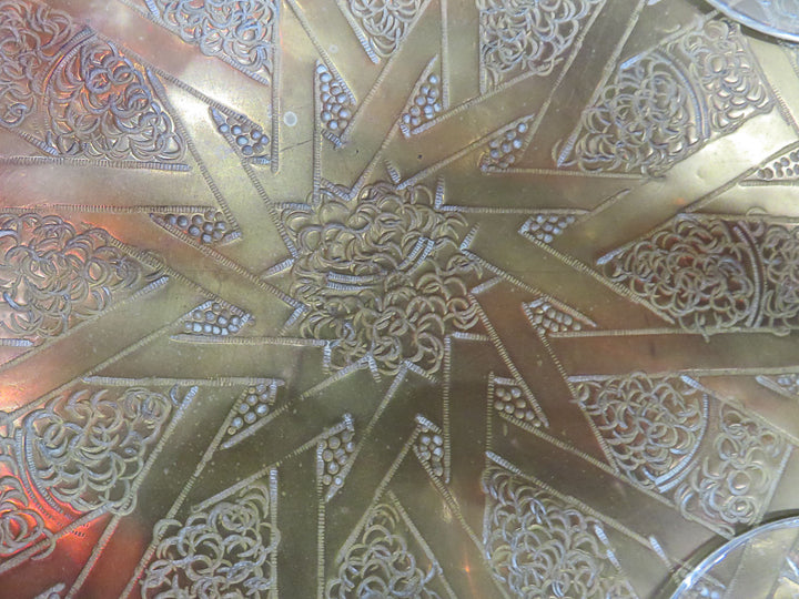 Moroccan Brass Tray Table