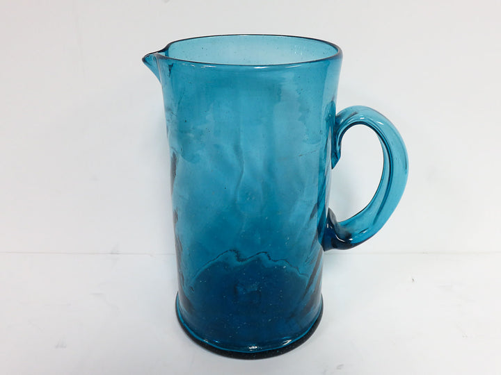 Teal Glass Pitcher