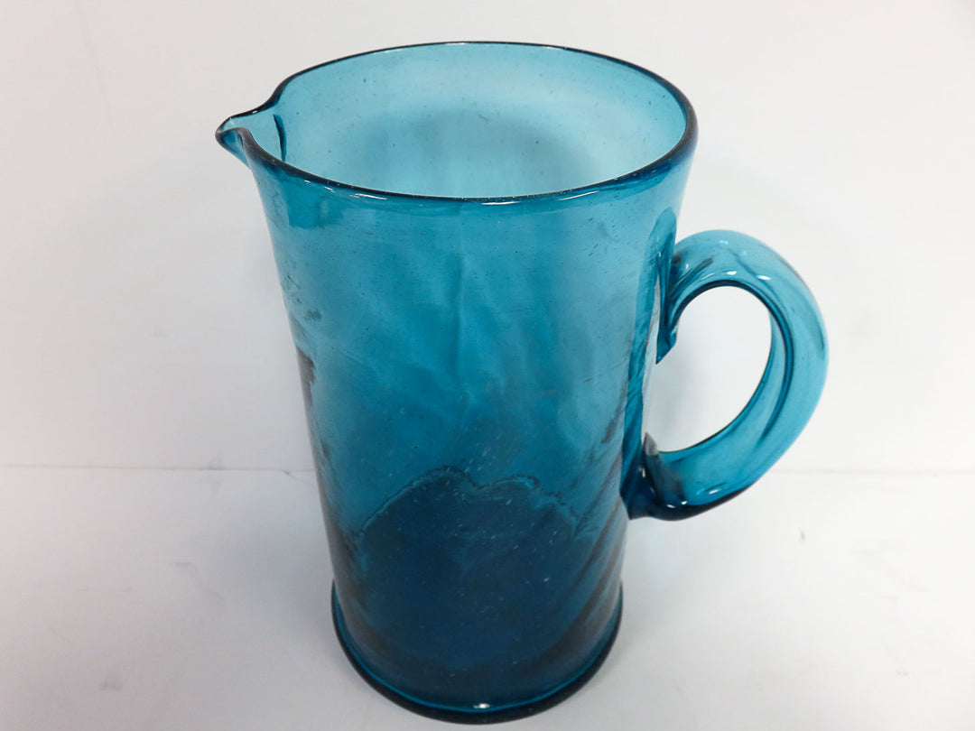 Teal Glass Pitcher