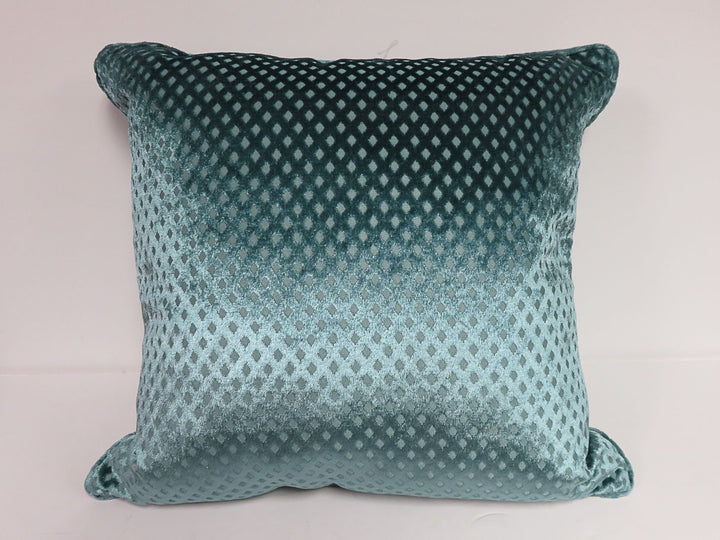 Aqua Velvet Throw Pillow