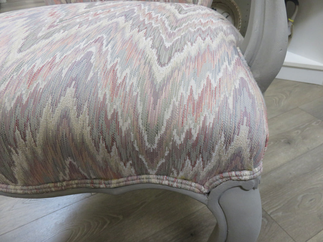 Bargello Print Bergere Chair