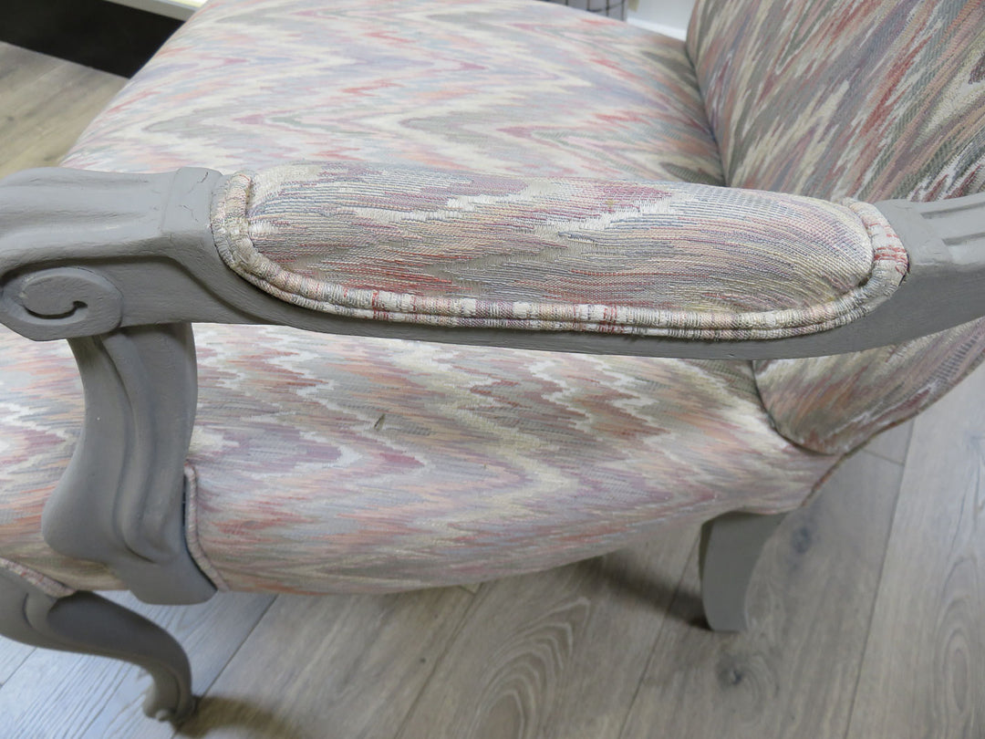 Bargello Print Bergere Chair
