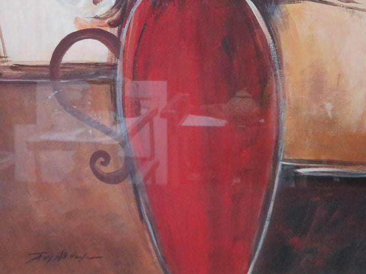 "Crimson Pottery I" Print