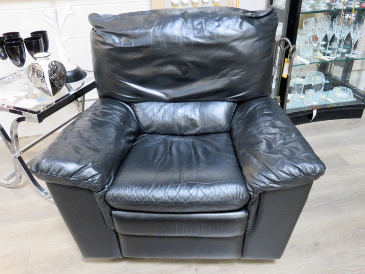 Black Leather Recliner Chair