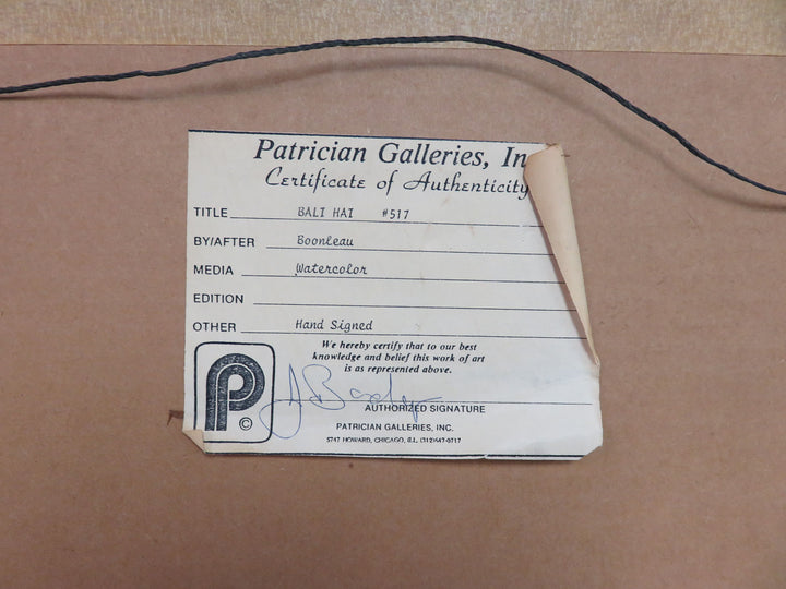 Watercolor Painting , "Bali Hai"