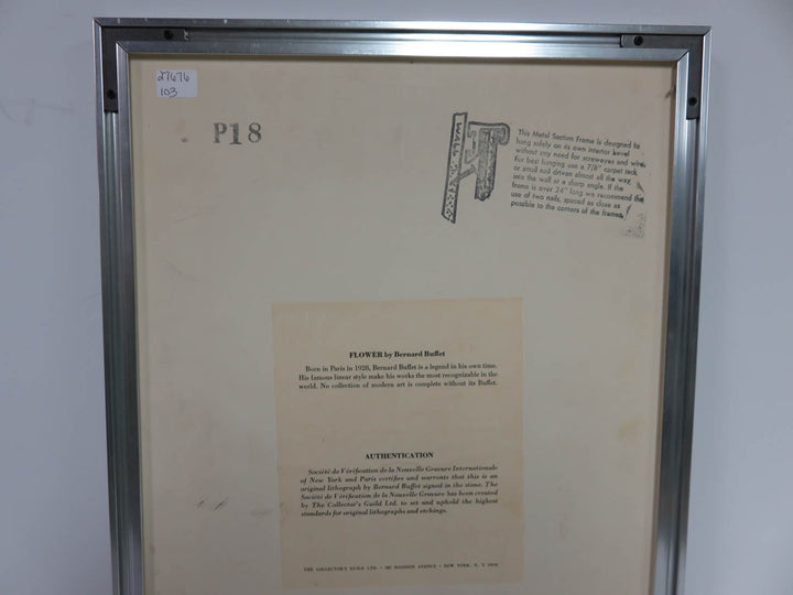 Bernard Buffet Flower Print