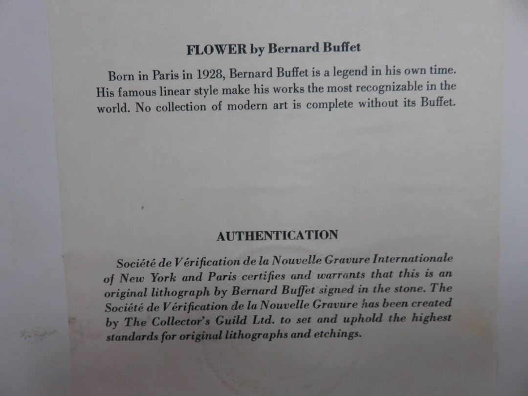 Bernard Buffet Flower Print