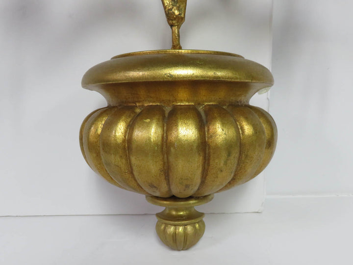Vintage Gilt Wall Sconce Candle Holder