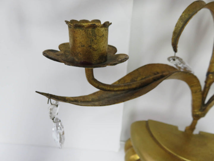 Vintage Gilt Wall Sconce Candle Holder