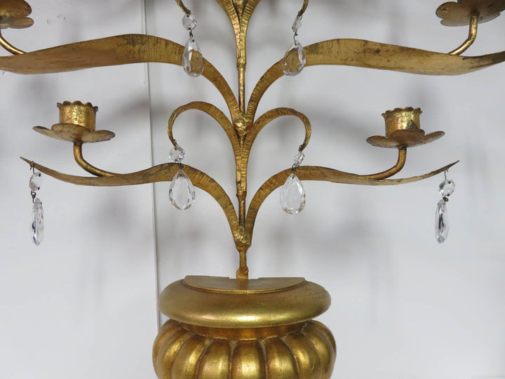 Vintage Gilt Wall Sconce Candle Holder