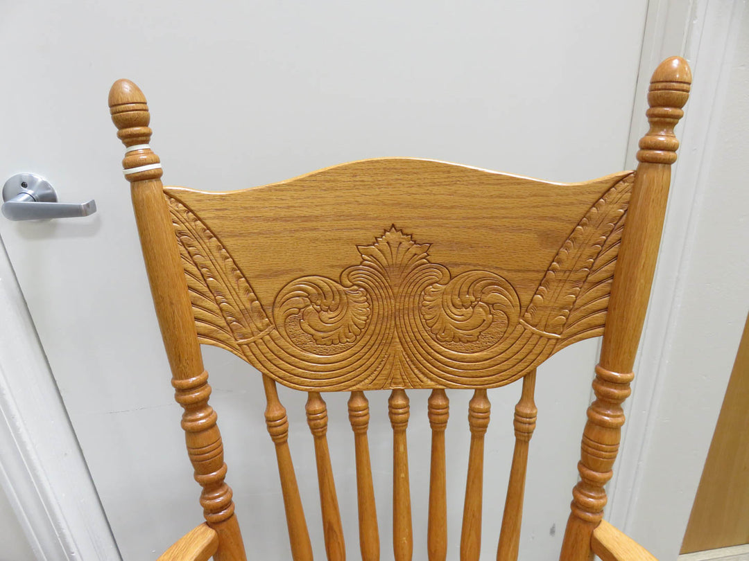 Vintage Carved Oak Arm Chair