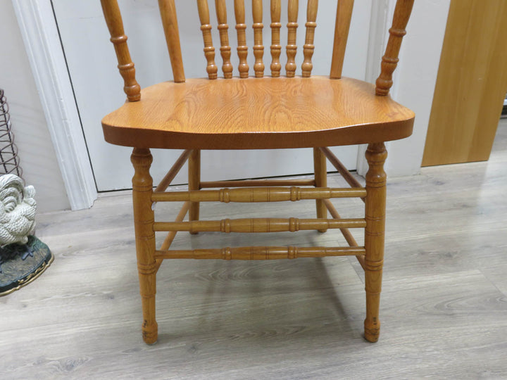 Vintage Carved Oak Arm Chair