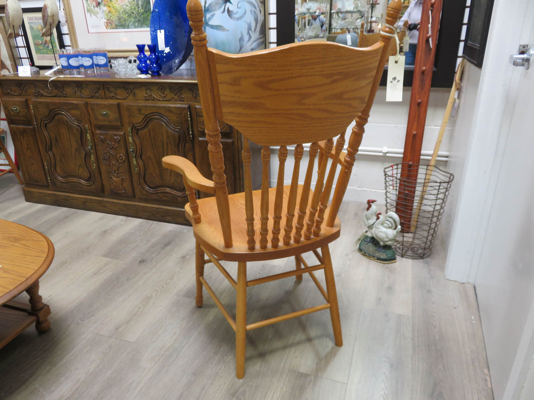 Vintage Carved Oak Arm Chair