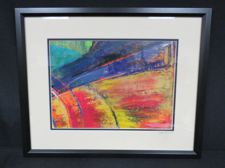 Framed Original Abstract on Fabric