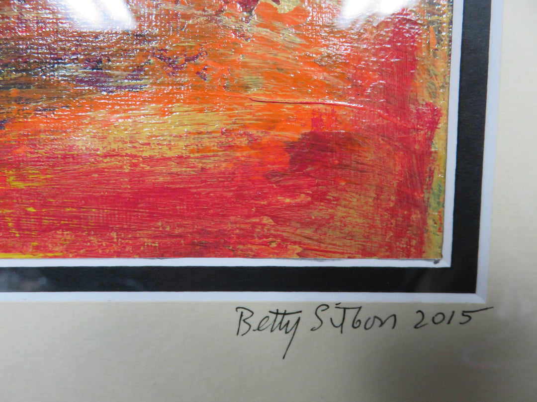 Framed Original Abstract on Fabric