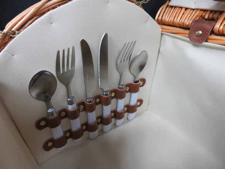 Wicker Picnic Basket for 2