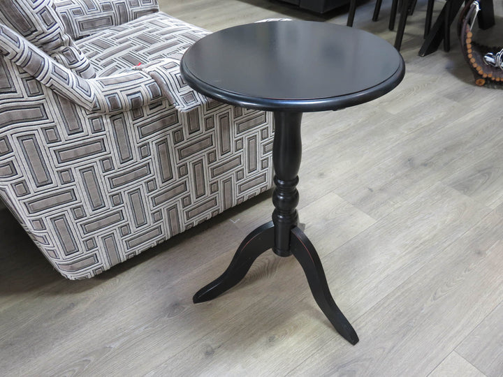Round Black Accent Table