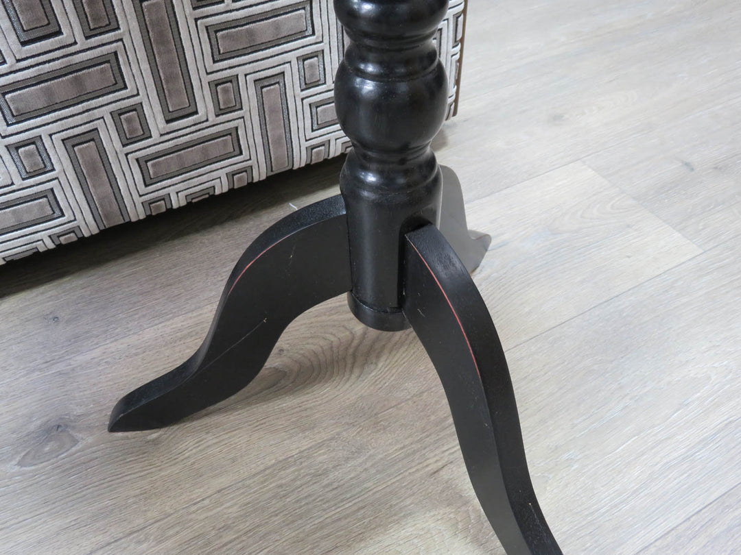 Round Black Accent Table