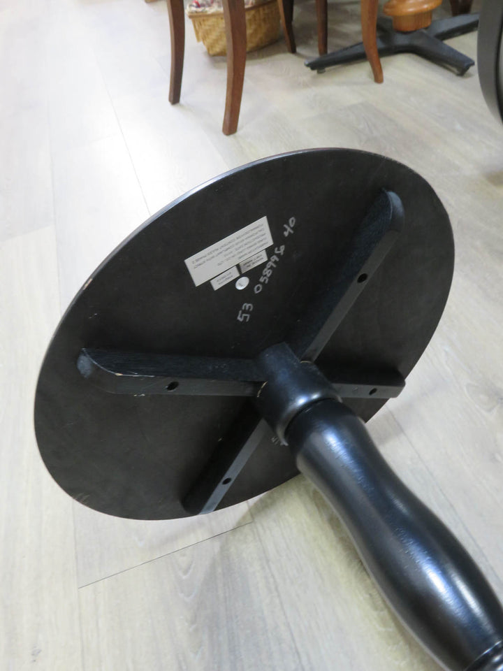 Round Black Accent Table