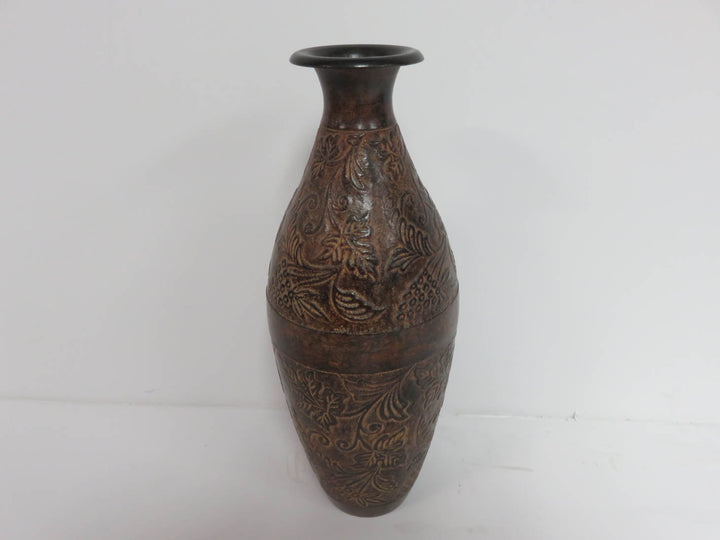 Metal Leaf Vase