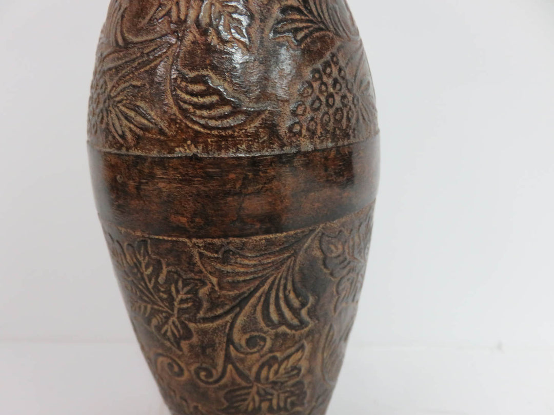 Metal Leaf Vase