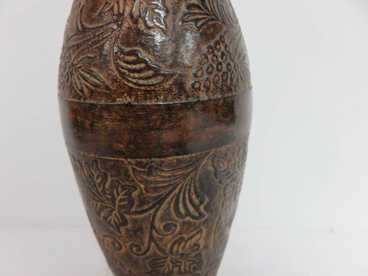 Metal Leaf Vase