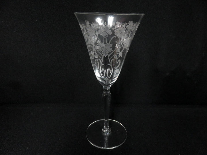 Etched Floral Water Glasses