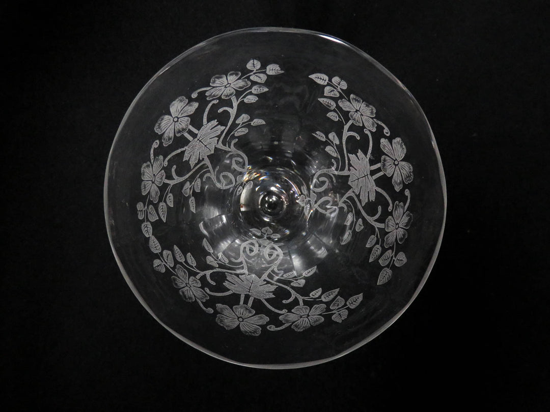 Etched Floral Water Glasses