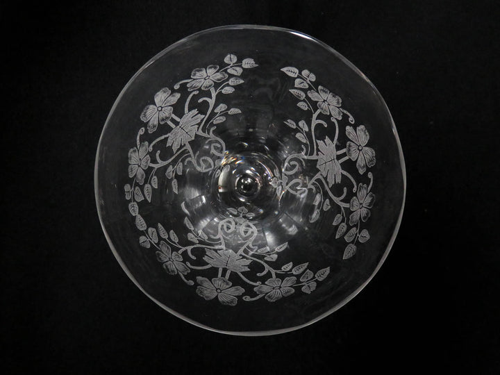 Etched Floral Water Glasses