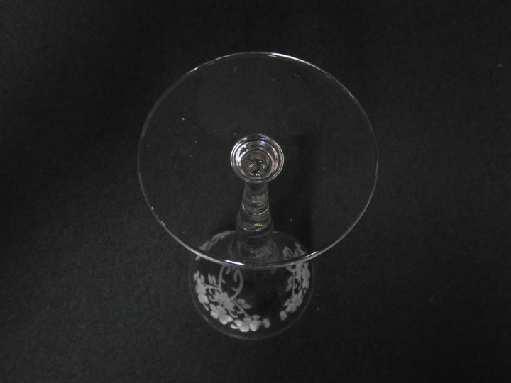 Etched Floral Sherry Glass Set