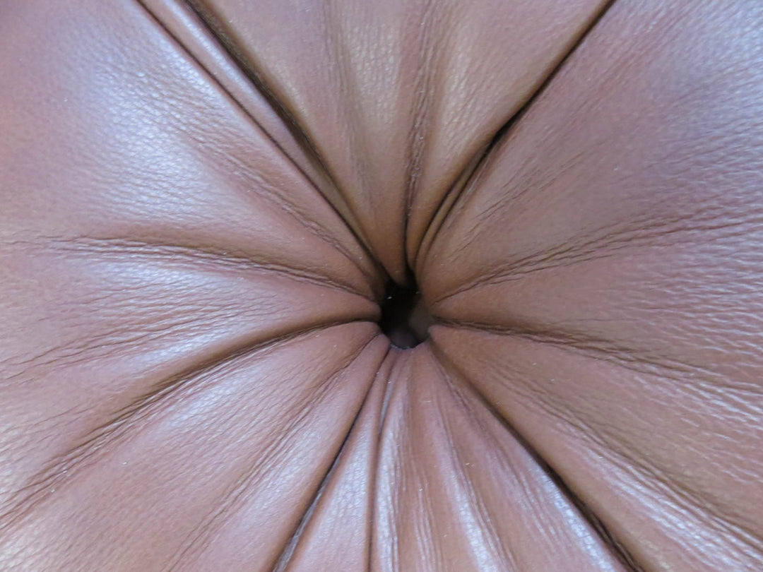 Ethan Allen Leather Ottoman