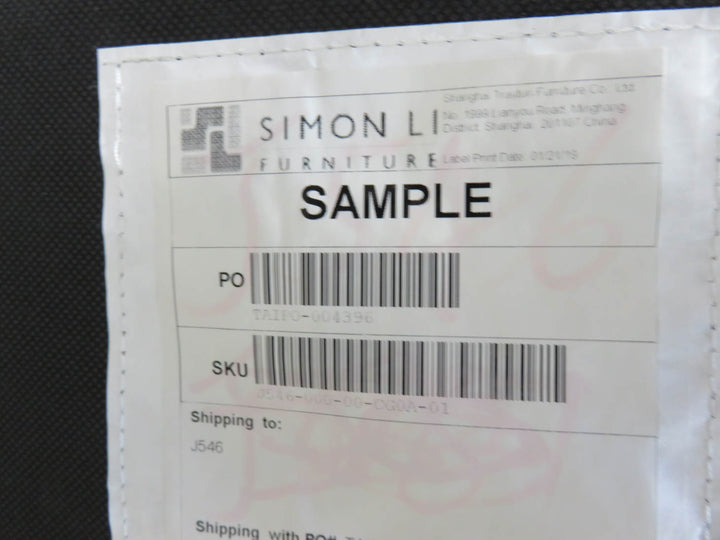 Off-White Leather Ottoman