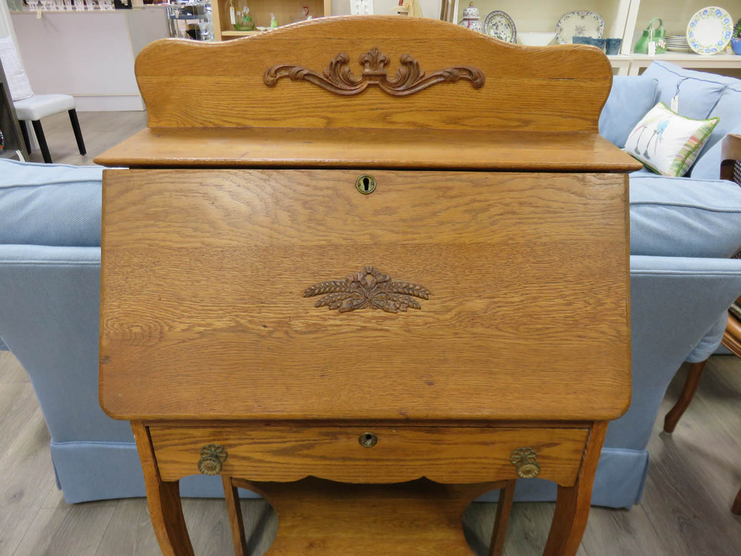 Petite Oak Slant Top Desk