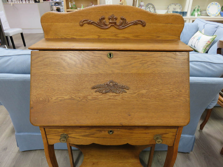 Petite Oak Slant Top Desk