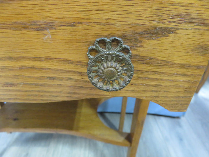 Petite Oak Slant Top Desk