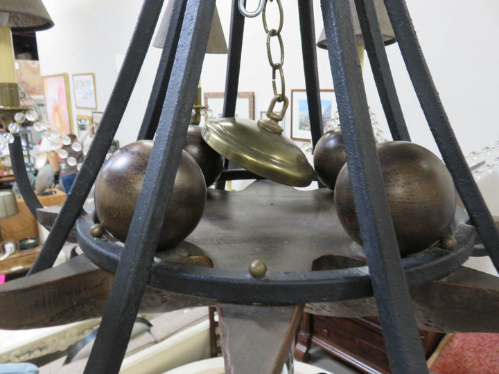 Rustic Metal 8 Arm Chandelier