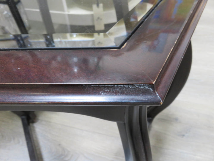 Wood and Glass Side Table