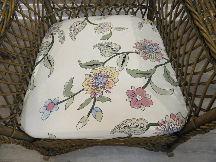 Brown Wicker Rocking Chair