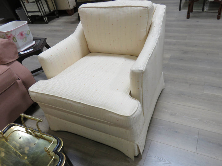 Cream Upholstered Arm Chair