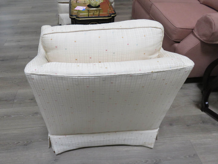 Cream Upholstered Arm Chair