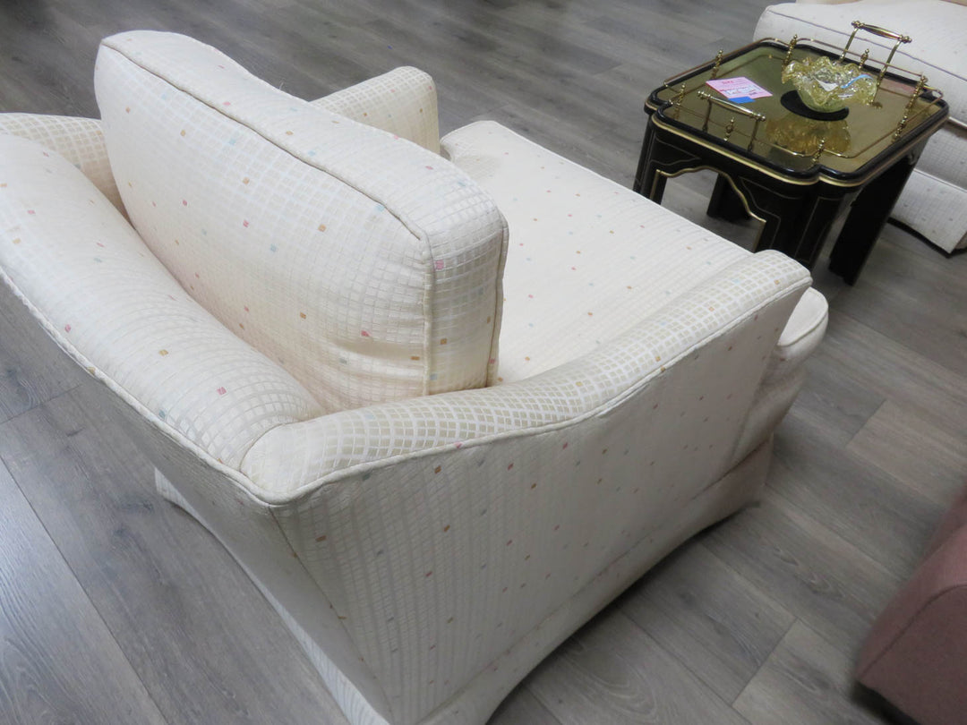 Cream Upholstered Arm Chair