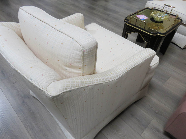 Cream Upholstered Arm Chair
