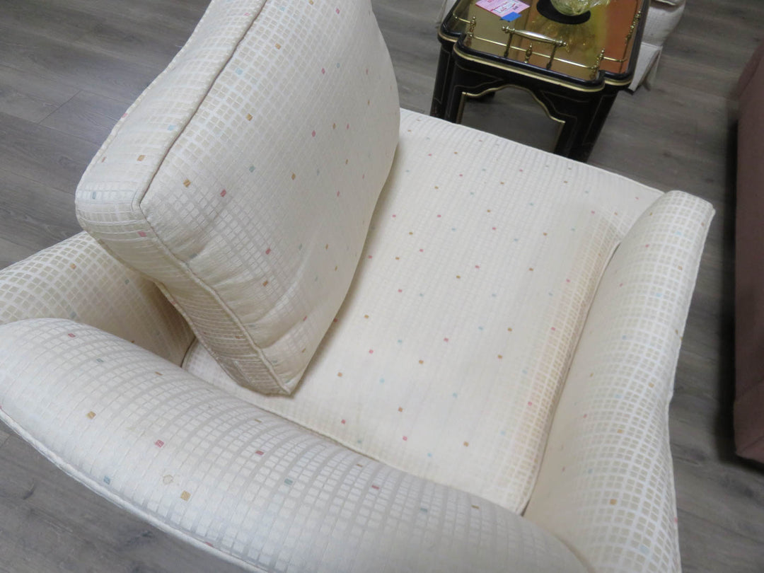 Cream Upholstered Arm Chair