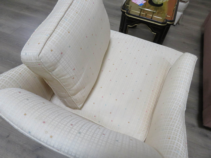 Cream Upholstered Arm Chair