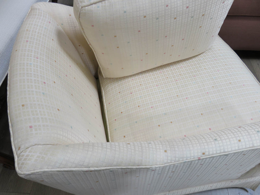 Cream Upholstered Arm Chair