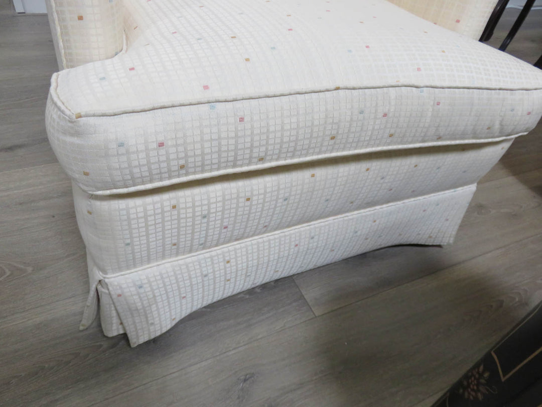 Cream Upholstered Arm Chair