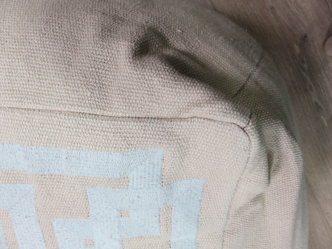 Cream Square Pouf