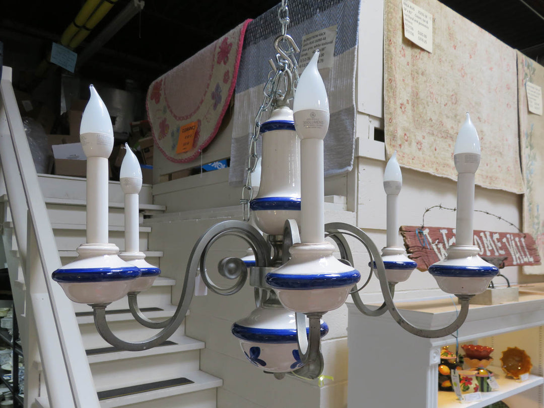 Blue and White Porcelain Chandelier