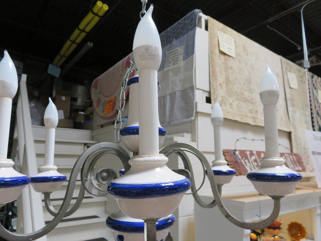 Blue and White Porcelain Chandelier